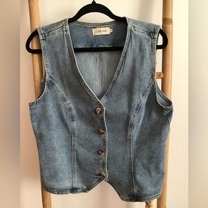 Cream brand denim vest. Size 10